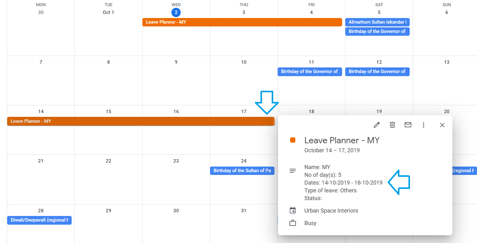 Google Calendar End Date is not syncing correctly